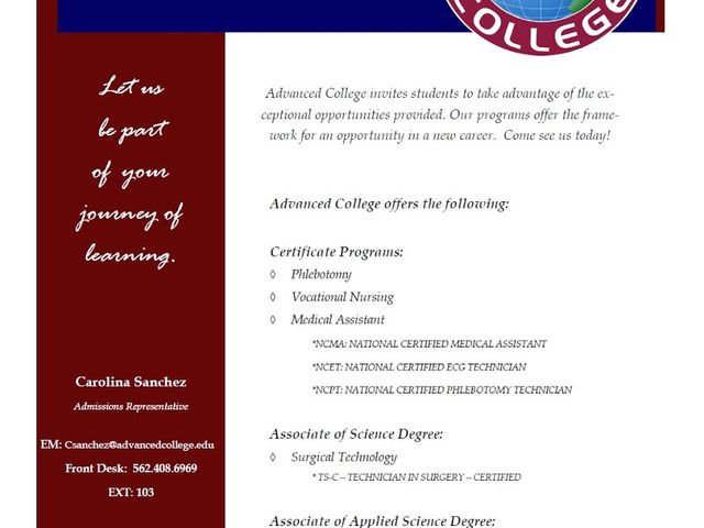 Photo of Advanced College